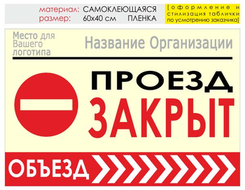 Информационный щит "объезд справа" (пленка, 60х40 см) t13 - Охрана труда на строительных площадках - Информационные щиты - Магазин охраны труда Протекторшоп